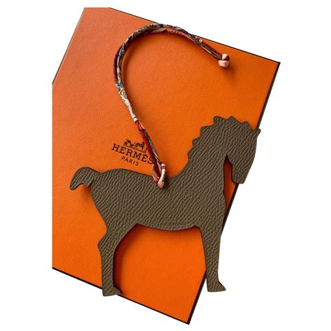 hermes bag charms|hermes leather horse bag charm.